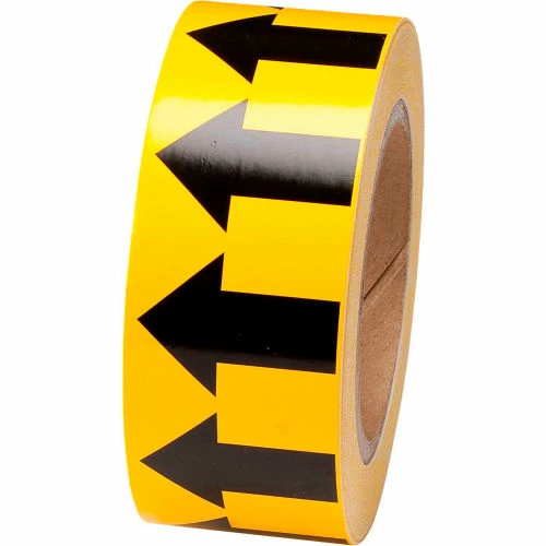 Brady® 91420 Pipe Marker Arrow Tape, Vinyl, 2"W x 30 Yds., Yellow/Black 3 Brady® 91420 Pipe Marker Arrow Tape, Vinyl, 2"W x 30 Yds., Yellow/Black