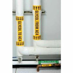 Brady® 91424 Pipe Marker Arrow Tape, Vinyl, 1"W x 30 Yds., Yellow/Black -Hoses & Tubes Sales 2022 91420 app1 1