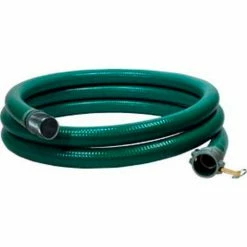 Apache Hose & Belting 2" x 20' EPDM Rubber Suction Hose Assembly Coupled w/ Plated Steel King Nipple