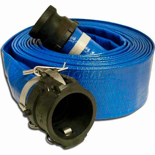 Apache Hose & Belting PVC Lay Flat Discharge Hose w/ C x E Poly Cam & Groove Fittings, 2" x 25' 3 Apache Hose & Belting PVC Lay Flat Discharge Hose w/ C x E Poly Cam & Groove Fittings, 2" x 25'