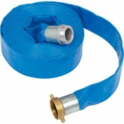 Apache Hose & Belting Apache 98138045 2" x 50' PVC Lay Flat Discharge Hose w/ M x F Aluminum Short Shanks -Hoses & Tubes Sales 2022 ACH 98138045 1