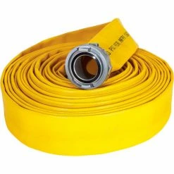 Kuriyama Fire Products JAFX4 4 Ply Fire Hose, 4" X 50 Ft, 250 PSI, Yellow