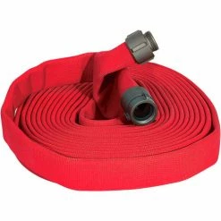 Kuriyama Fire Products JAFLINE HD Double Jacket Fire Hose, 1-1/2" X 50 Ft, 400 PSI, Red