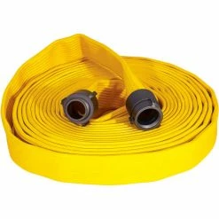 Kuriyama Fire Products JAFRIB Standard Nitrile Fire Hose, 2-1/2" X 100 Ft, 300 PSI, Yellow