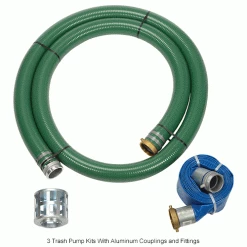 Apache Hose & Belting Apache 98128662 3" Trash Pump Hose Kits w/ Aluminum Couplings and Fittings -Hoses & Tubes Sales 2022 B484001IN 1wco