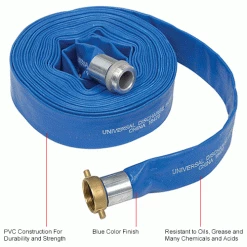 Apache Hose & Belting Apache 98138015 1-1/2" x 50' PVC Lay Flat Discharge Hose w/ M x F Aluminum Short Shanks 13 Apache Hose & Belting Apache 98138015 1-1/2" x 50' PVC Lay Flat Discharge Hose w/ M x F Aluminum Short Shanks -Hoses & Tubes Sales 2022 B484030IN 1wco