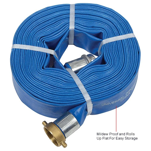Apache Hose & Belting Apache 98138015 1-1/2" x 50' PVC Lay Flat Discharge Hose w/ M x F Aluminum Short Shanks 7 Apache Hose & Belting Apache 98138015 1-1/2" x 50' PVC Lay Flat Discharge Hose w/ M x F Aluminum Short Shanks - Image 5