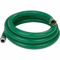 Apache Hose & Belting Apache 98128040 2" x 20' Green PVC Water Suction Hose Assembly w/M x F Aluminum Short Shank Fittings