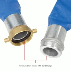 Apache Hose & Belting Apache 98138045 2" x 50' PVC Lay Flat Discharge Hose w/ M x F Aluminum Short Shanks -Hoses & Tubes Sales 2022 B484079IN 3wco