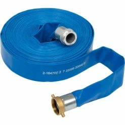 Apache Hose & Belting Apache 98138054 2" x 100' PVC Lay Flat Discharge Hose w/ M x F Aluminum Short Shanks
