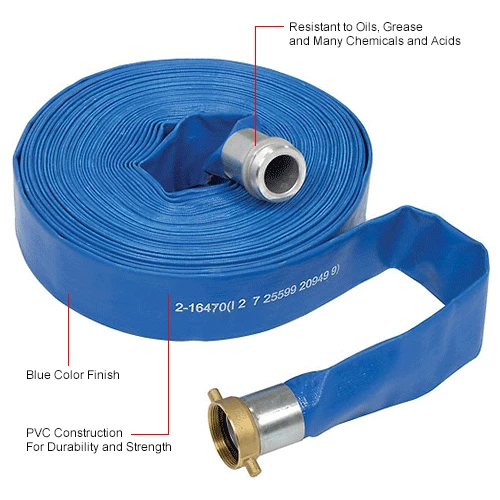 Apache Hose & Belting Apache 98138054 2" x 100' PVC Lay Flat Discharge Hose w/ M x F Aluminum Short Shanks 6 Apache Hose & Belting Apache 98138054 2" x 100' PVC Lay Flat Discharge Hose w/ M x F Aluminum Short Shanks - Image 4