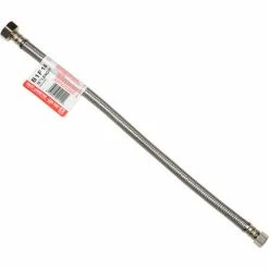 Fluidmaster B1F16 Faucet Supply 3/8 In. Compression X 1/2 In. I.P. Straight X 16 In. - Braided SS