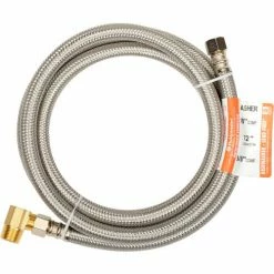 Fluidmaster B6W72 Dishwasher Water Supply Connector 3/8 In. Compression X 72 In - Braided SS