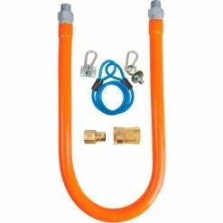 BK Resources 1/2" x 48" Commercial Gas Hose Kit CSA and ANSI Approved, BKG-GHC-5048-SCK2