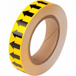 Brady® 91424 Pipe Marker Arrow Tape, Vinyl, 1"W x 30 Yds., Yellow/Black -Hoses & Tubes Sales 2022 BRW 91424