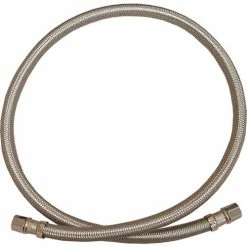 Jones Stephens Flexible Stainless Steel Icemaker Connector, 60"L, 1/4" x 1/4" OD x OD