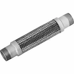 Mason Industries Stainless Steel Braided Hose With Threaded Nipples 2 x 10-1/2