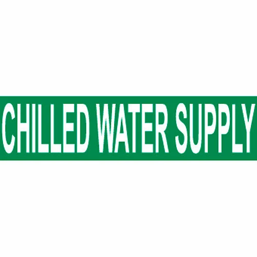 Pressure-Sensitive Pipe Marker - Chilled Water Supply, Pack Of 25 3 Pressure-Sensitive Pipe Marker - Chilled Water Supply, Pack Of 25
