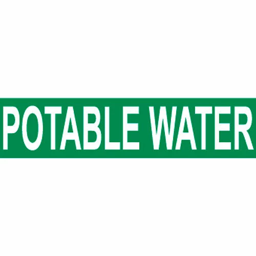 Pressure-Sensitive Pipe Marker - Potable Water, Pack Of 25 3 Pressure-Sensitive Pipe Marker - Potable Water, Pack Of 25