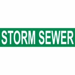 Pressure-Sensitive Pipe Marker - Storm Sewer, Pack Of 25