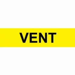 Pressure-Sensitive Pipe Marker - Vent, Pack Of 25