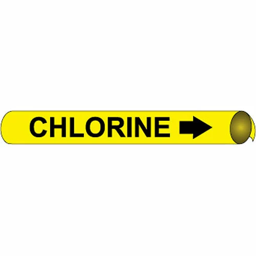Precoiled and Strap-on Pipe Marker - Chlorine 3 Precoiled and Strap-on Pipe Marker - Chlorine