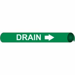Precoiled and Strap-on Pipe Marker - Drain
