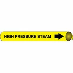 Precoiled and Strap-on Pipe Marker - High Pressure Steam