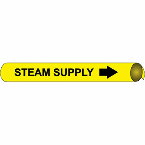 Precoiled and Strap-on Pipe Marker - Steam Supply 3 Precoiled and Strap-on Pipe Marker - Steam Supply