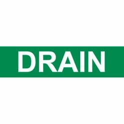 Pressure-Sensitive Pipe Marker - Drain, Pack Of 25