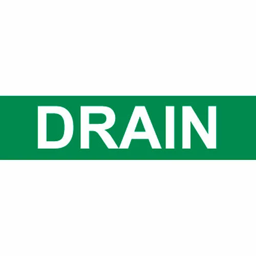 Pressure-Sensitive Pipe Marker - Drain, Pack Of 25 3 Pressure-Sensitive Pipe Marker - Drain, Pack Of 25