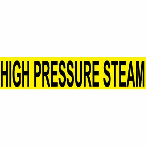 Pressure-Sensitive Pipe Marker - High Pressure Steam, Pack Of 25 3 Pressure-Sensitive Pipe Marker - High Pressure Steam, Pack Of 25