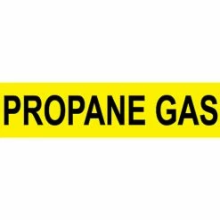 Pressure-Sensitive Pipe Marker - Propane Gas, Pack Of 25