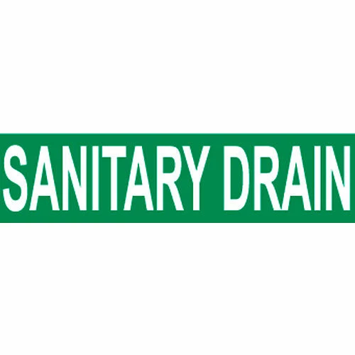 Pressure-Sensitive Pipe Marker - Sanitary Drain, Pack Of 25 3 Pressure-Sensitive Pipe Marker - Sanitary Drain, Pack Of 25