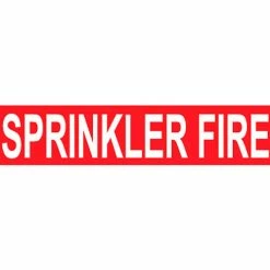 Pressure-Sensitive Pipe Marker - Sprinkler Fire, Pack Of 25