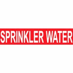 Pressure-Sensitive Pipe Marker - Sprinkler Water, Pack Of 25