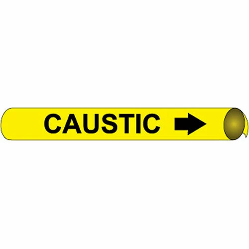 Precoiled and Strap-on Pipe Marker - Caustic 3 Precoiled and Strap-on Pipe Marker - Caustic