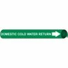 Precoiled and Strap-on Pipe Marker - Domestic Cold Water Return -Hoses & Tubes Sales 2022 NM B4035