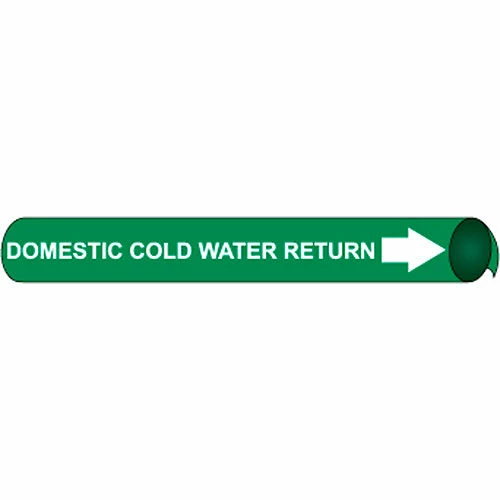 Precoiled and Strap-on Pipe Marker - Domestic Cold Water Return 3 Precoiled and Strap-on Pipe Marker - Domestic Cold Water Return