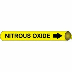 Precoiled and Strap-on Pipe Marker - Nitrous Oxide