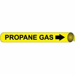 Precoiled and Strap-on Pipe Marker - Propane Gas