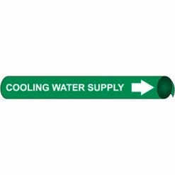 Precoiled and Strap-on Pipe Marker - Cooling Water Supply