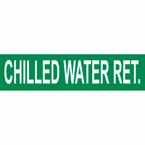 Pressure-Sensitive Pipe Marker - Chilled Water Return, Pack Of 25 3 Pressure-Sensitive Pipe Marker - Chilled Water Return, Pack Of 25