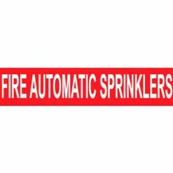 Pressure-Sensitive Pipe Marker - Fire Automatic Sprinklers, Pack Of 25