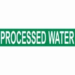 Pressure-Sensitive Pipe Marker - Processed Water, Pack Of 25