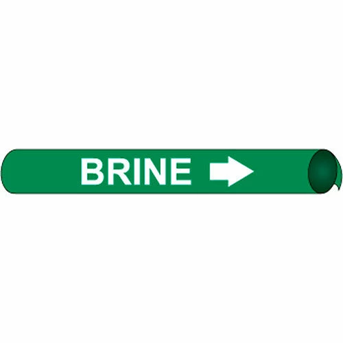 Precoiled and Strap-on Pipe Marker - Brine 3 Precoiled and Strap-on Pipe Marker - Brine