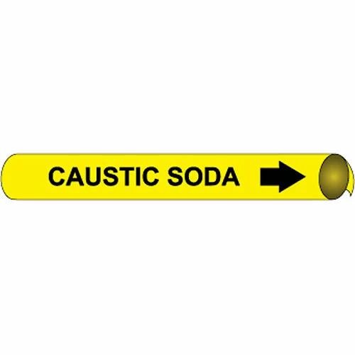 Precoiled and Strap-on Pipe Marker - Caustic Soda 3 Precoiled and Strap-on Pipe Marker - Caustic Soda