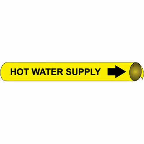 Precoiled and Strap-on Pipe Marker - Hot Water Supply 3 Precoiled and Strap-on Pipe Marker - Hot Water Supply