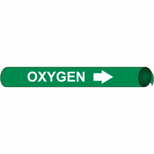 Precoiled and Strap-on Pipe Marker - Oxygen 3 Precoiled and Strap-on Pipe Marker - Oxygen
