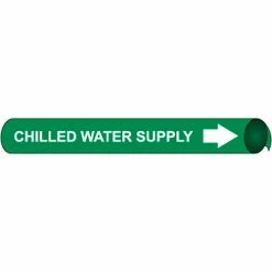 Precoiled and Strap-on Pipe Marker - Chilled Water Supply
